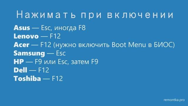 Как зайти в Boot Menu на ноутбуке и компьютере смотреть онлайн