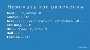 Как зайти в Boot Menu на ноутбуке и компьютере