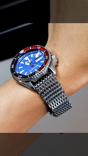 22mm Tapered "SHARK" Mesh Replacement Watch Bands for Seiko SKXA65K Limited смотреть онлайн