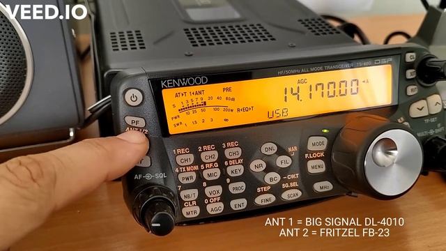 Delta loop BIG SIGNAL DL-4010 vs Fritzel FB-23 on 20m band (YU2SRB) Kenwood TS 480 SAT смотреть онлайн