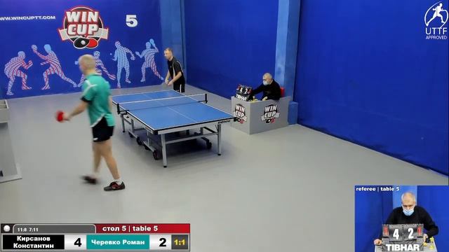 16:30 Кирсанов Константин 3-1 Черевко Роман cтол 5 ЮГ-3 10.01.22 смотреть онлайн