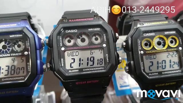Jam Casio Original AE-1300WH Worldtime Lasak Tahan Air смотреть онлайн