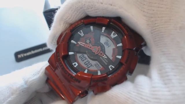 Red Casio G Shock Analog Digital Sports Watch GA110NM-4A смотреть онлайн