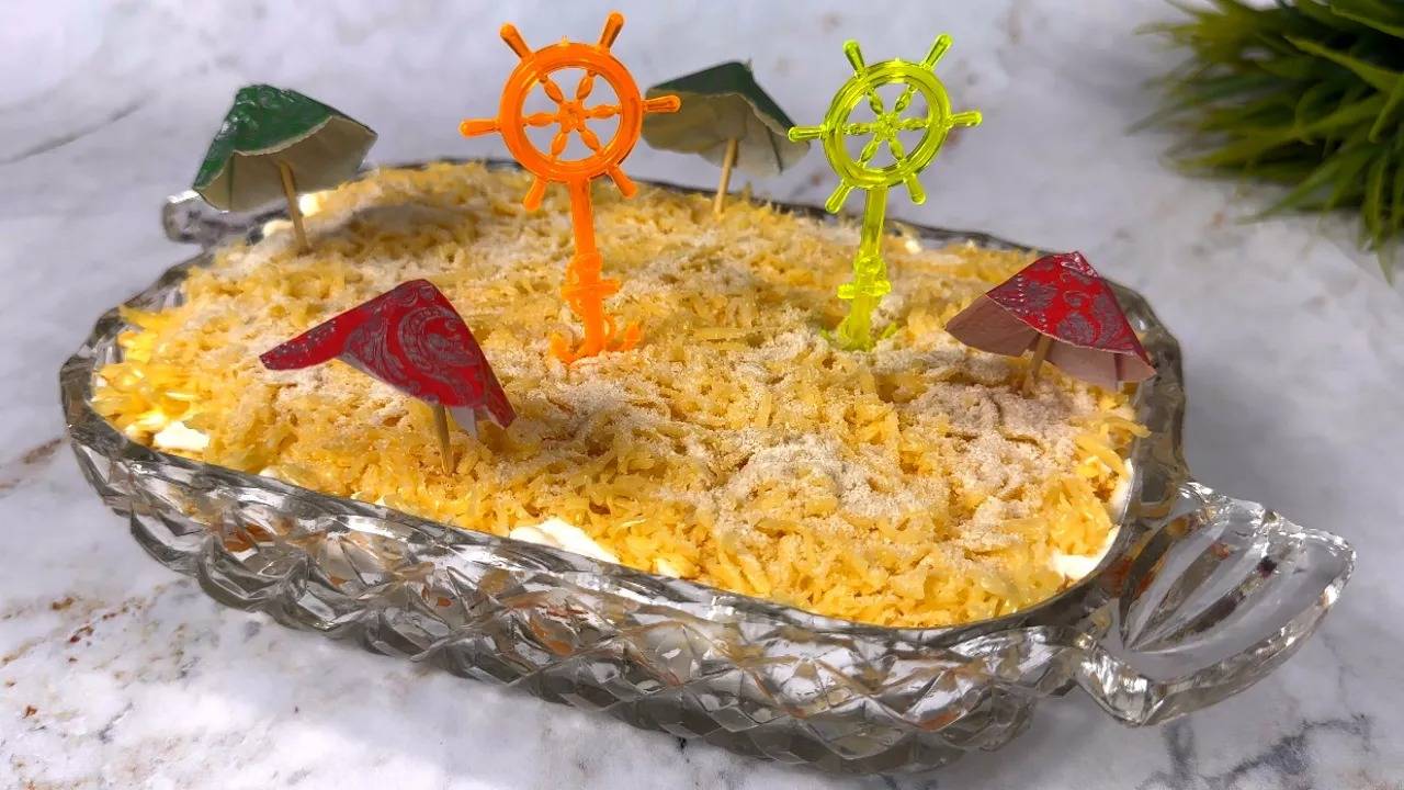 Салат "ПЛЯЖ" эффектно выглядит, очень простой и вкусно БЕЗУМНО! смотреть онлайн