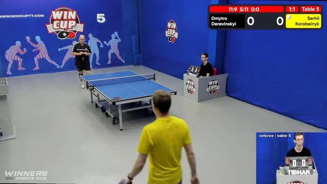 14:30 Деревинский Дмитрий 3-1 Коробейник Сергей стол 5 ЮГ-4 10.06.22 смотреть онлайн