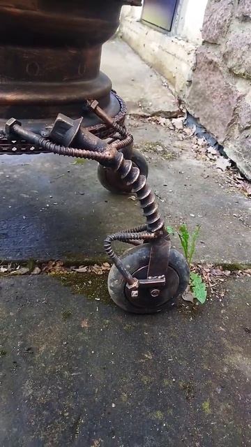 Печь из колёсных дисков. Шуруп толкающий печь. #сварка #сад #дача #творчество #automobile #nature смотреть онлайн