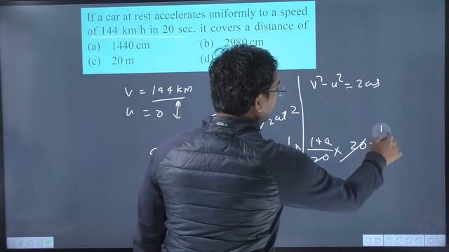 If a car at rest accelerates uniformly to a speed of 144 km/h in 20 sec it covers a distance of смотреть онлайн