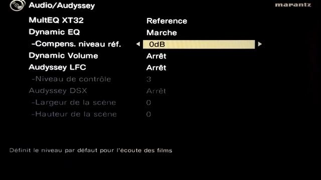 Menu Audyssey MultiEQ XT32 du Matantz SR7010 смотреть онлайн