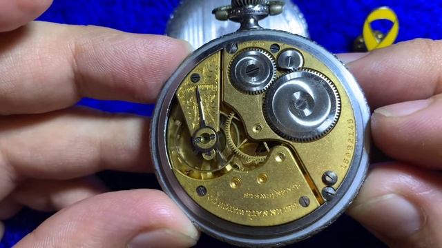 Elgin Pocket Watch Movement / Antique / Art Deco / 1912 / 7 Jewels 16 Size смотреть онлайн