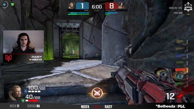 nosfa vs RAISY - Quake Pro League - Week 11 смотреть онлайн