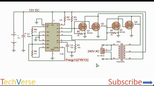 TL494 Inverter Circuit With IRF3205 Mosfets | 1500Watt!