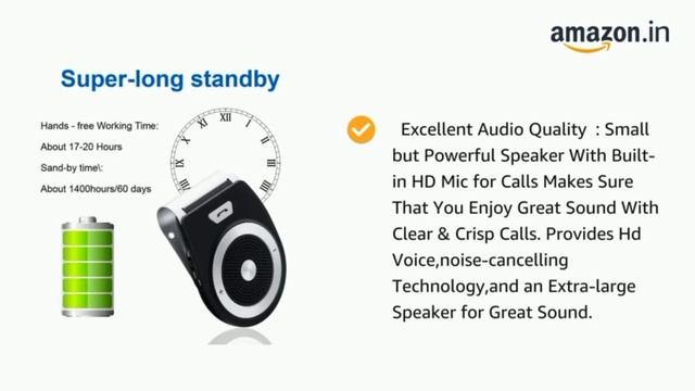 Tewtross Bluetooth HandsFree Speaker Speakerphone Calling Audio Receiver for Car Home Calls смотреть онлайн