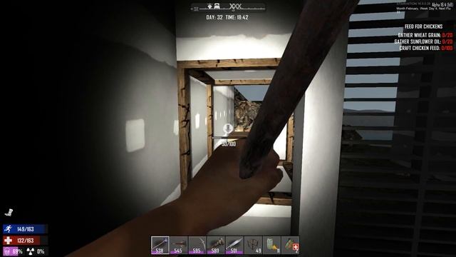 STARVATION 7 Days to Die Ч 33 Крыша была безопаснее смотреть онлайн