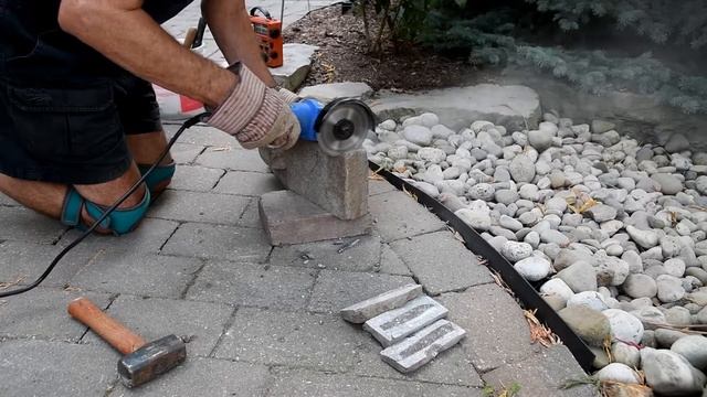 Paver stone cut with angle grinder смотреть онлайн