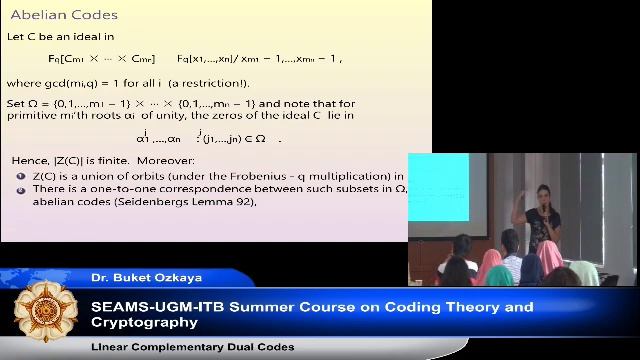 SEAMS-UGM-ITB Summer Course on Coding Theory and Cryptography - Day 10 (Session 2) смотреть онлайн