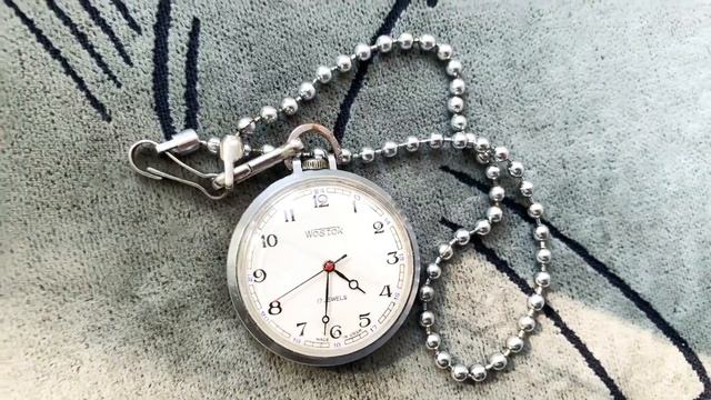Pocket watch WOSTOK 17 jewels made in USSR/Vostok with chain Flower Pattern made in Soviet Union SU смотреть онлайн