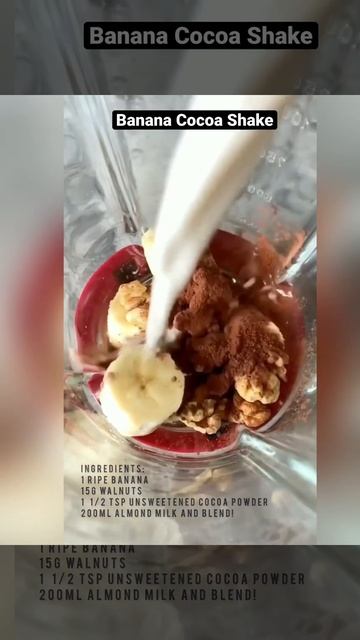Banana Cocoa Shake / Protein Shake Recipe #shorts смотреть онлайн