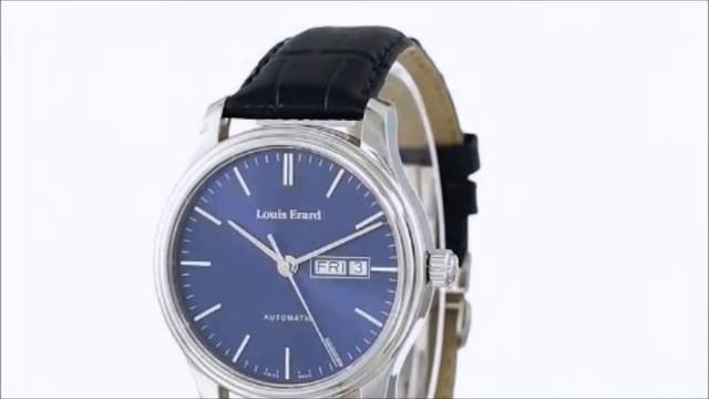 Louis Erard Men's 72268AA15 BDC37 Heritage Analog Display Automatic Self Wind Blue Watch смотреть онлайн