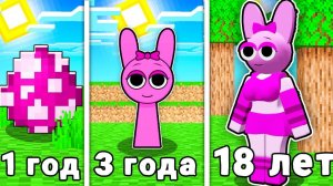 КАК МЕНЯЛАСЬ ДЕВУШКА СПРУНКИ ПИНКИ В МАЙНКРАФТ?