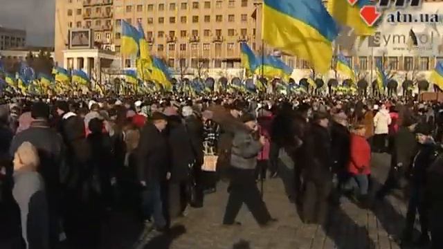 30.11.13 - В Европу, но не сейчас. В Харькове помитинговали бюджетники смотреть онлайн