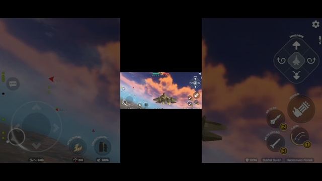 Воздушный бой су-57mp4