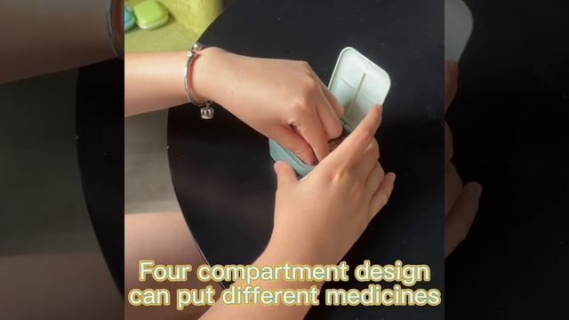 Pocket Size Small Plastic One Day Medicine 4 Compartments Pill Box Containers смотреть онлайн