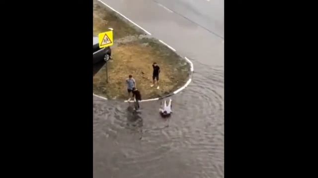 Купаются в Луже. Прикол. смотреть онлайн