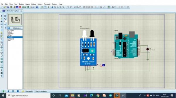 IR sensor-Arduino-Proteus