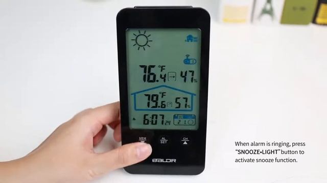 B0201WST2H2 wireless weather station with touch button operation video смотреть онлайн