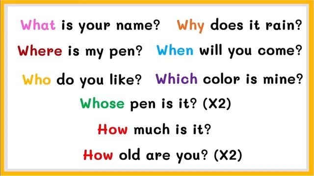 เพลง Wh-Questions/ what why where when who whose how how much? ร้องง่าย จำได้ใน 1 นาที By ครูดา смотреть онлайн