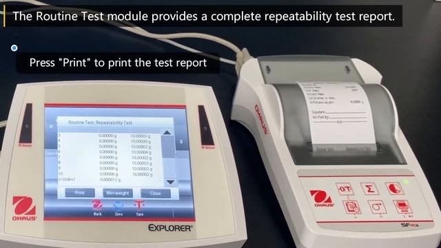 OHAUS Explorer® Balances - EX2.20 software upgrade - Routine Test & Minimum Weight - Gem Scientific смотреть онлайн