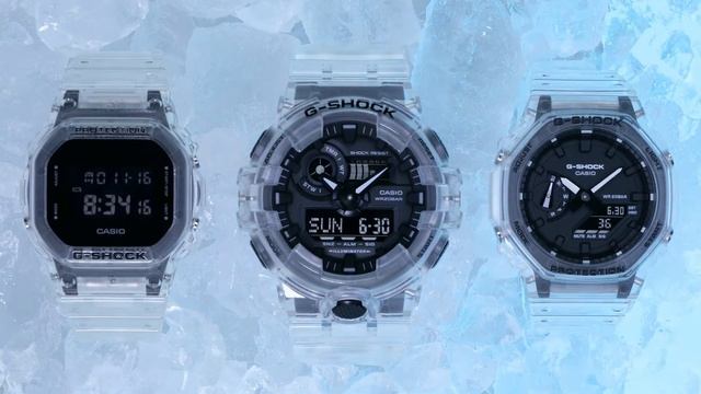 CASIO G-SHOCK DIGITAL TRANSPARENT GA-700SKE-7AER DW-5600SKE-7ER Zegarek / Watch 360 смотреть онлайн