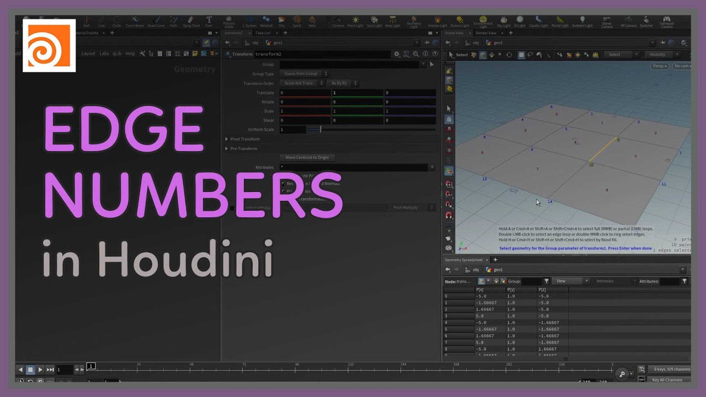 13 Edge Numbers in Houdini смотреть онлайн