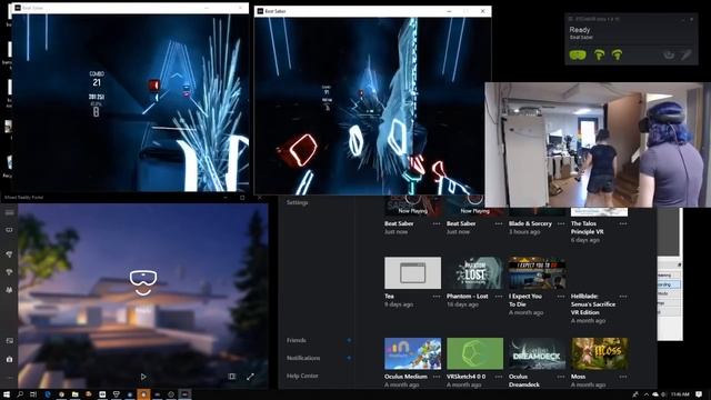 Two HMDs, one computer - Tandem VR - Beat Saber смотреть онлайн