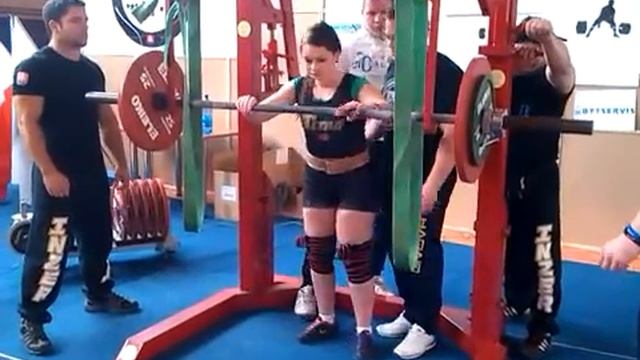Kristínka 16years 100kg squat GOODLIFT смотреть онлайн
