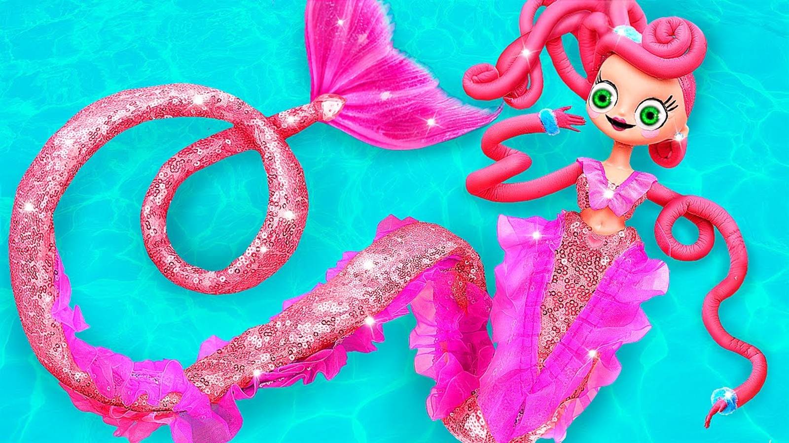 Мамочка Длинные Ноги и Поппи стали русалками - 10 идей для кукол смотреть онлайн