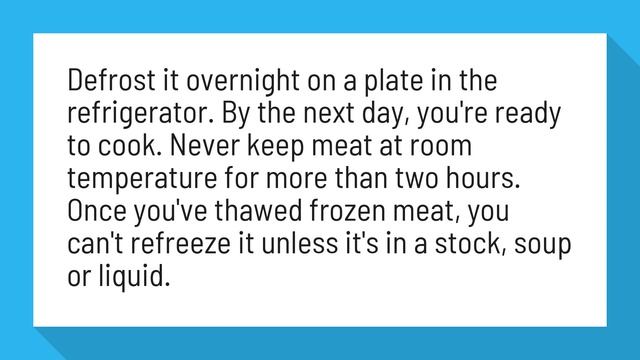 Can you leave frozen meat out overnight? смотреть онлайн