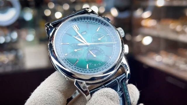 Часы мужские Patek Philippe зеленые кожа средний смотреть онлайн