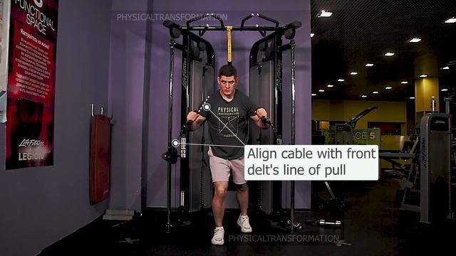Standing Front Delt Cable Press in Narrow Cable Crossover Жим на переднюю дельту стоя в узком кросс смотреть онлайн