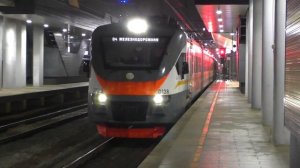 Прибытие электропоезда ЭП2Д-0128 на конечную станцию Железнодорожная (МЦД-4)