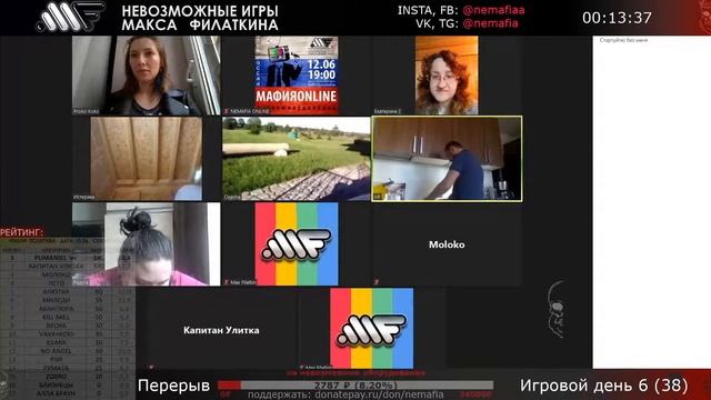 Игровой день 6 (38) МАФИЯ со ЗРИТЕЛЯМИ ★ Невозможные игры MF смотреть онлайн