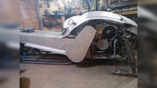 Самодельный снегоход.