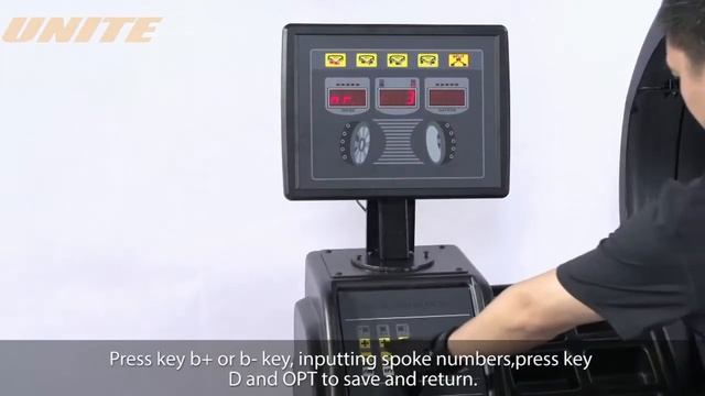 UNITE U-829 Self-Calibrating Computer Wheel Balancer Operation - How To Balance Wheels