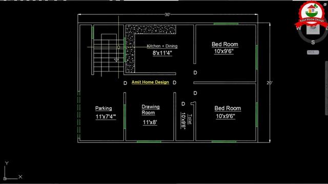 20x30 House Plan 3Bhk || 20*30 3Bhk house Plan || 600 Sqft House Plan || 20 by 30 House Design смотреть онлайн