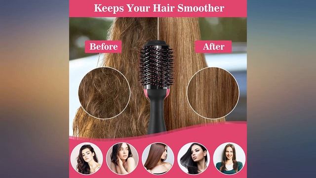 Hair Dryer Brush, HIPPIH Blow Dryer Brush with Ceramic Coating, Anti-frizz Hair revieww смотреть онлайн