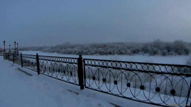 снежная набережная, Шадринск ,декабрь 2022 смотреть онлайн