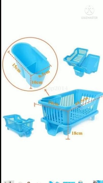 Primelife 3 in 1 Durable Plastic Kitchen Sink Dish Drying Drainer Rack Holder Basket(Blue) #short смотреть онлайн