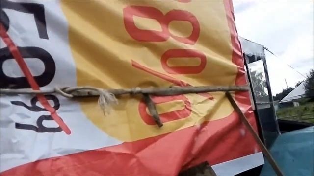 бюджетный тент на каракат из рекламных баннеров . смотреть онлайн