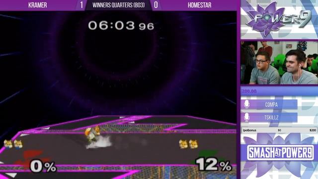 SAP9 #34 - Kramer (Blue Fox) VS Homestar (White Fox/Peach) - SSBM - Winners Quarters смотреть онлайн