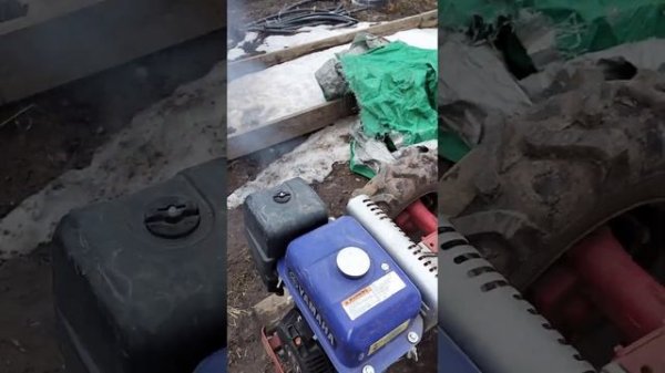 Запуск мотоблока МТЗ " Yamaha" с зимовки/Launch of the MTZ "Yamaha" tillerblock from winter quarter